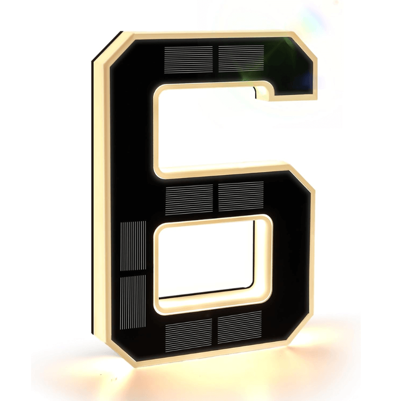9-Inch Solar Lighted House Numbers for Outside