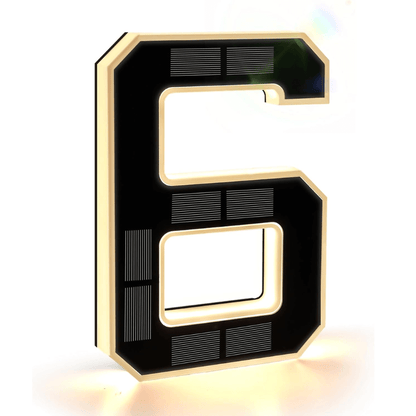 9-Inch Solar Lighted House Numbers for Outside