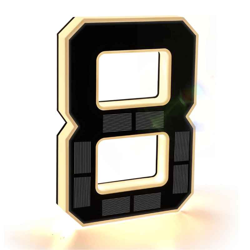 9-Inch Solar Lighted House Numbers for Outside