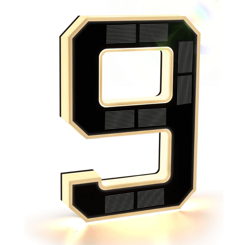 9-Inch Solar Lighted House Numbers for Outside