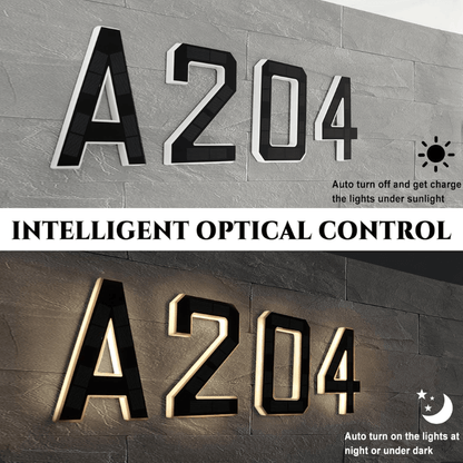 9-Inch Solar Lighted House Numbers for Outside