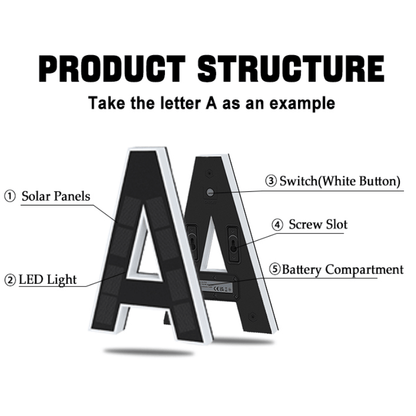 9-Inch Solar Lighted House Numbers for Outside