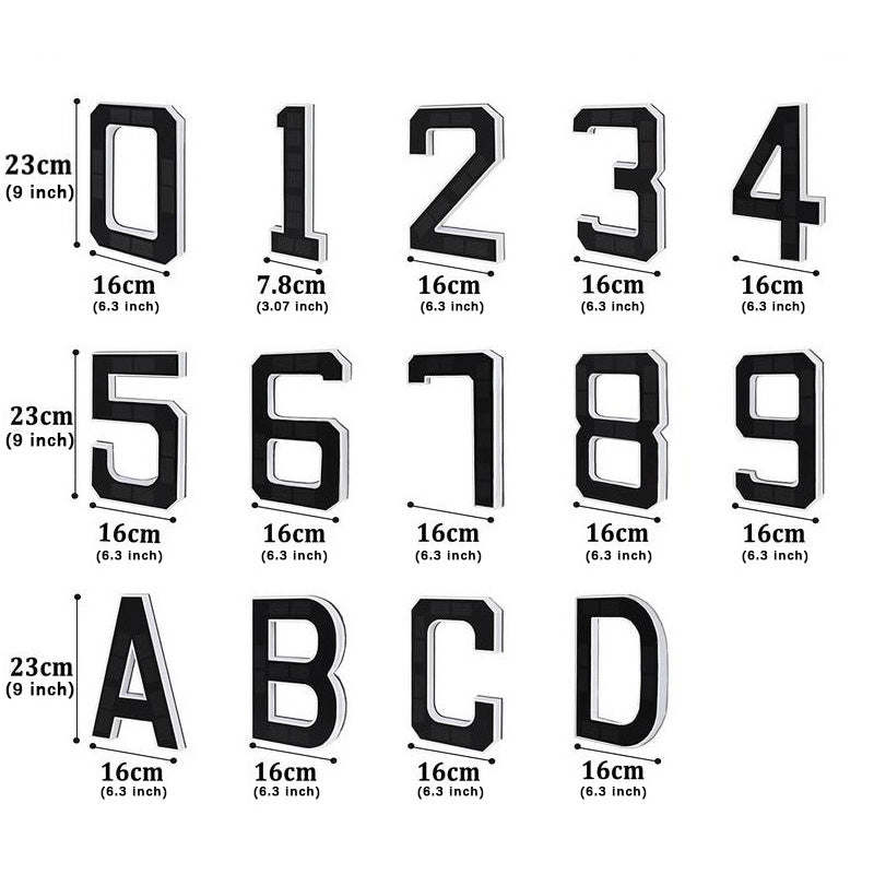 9-Inch Solar Lighted House Numbers for Outside